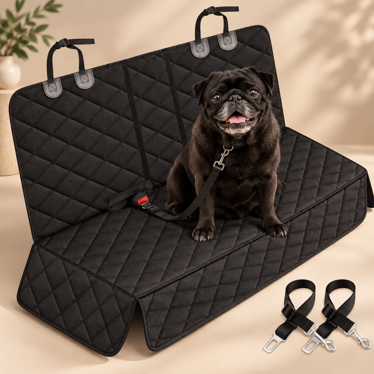Car Dog Seat Cover for Back Seat Waterproof Auto Rear Pet Seat Protector Mat Nonslip Universal Safety Carrier For Outing Dogs