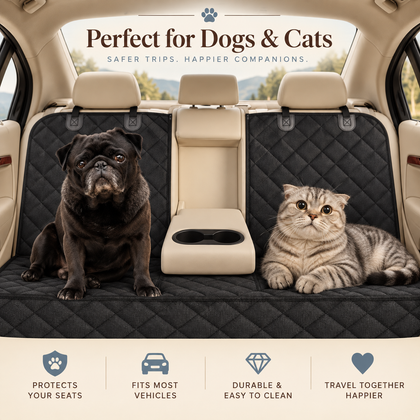 Car Dog Seat Cover for Back Seat Waterproof Auto Rear Pet Seat Protector Mat Nonslip Universal Safety Carrier For Outing Dogs
