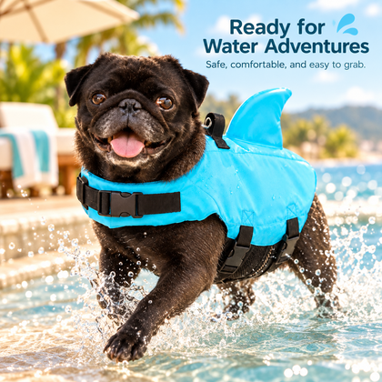 Shark Dog Swimming Vest with Handle