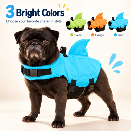 Shark Dog Swimming Vest with Handle
