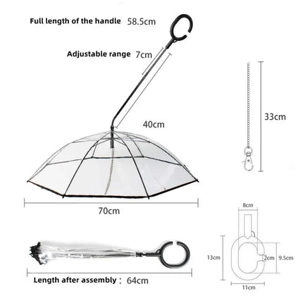 Transparent Dog Umbrella
