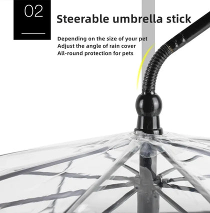 Transparent Dog Umbrella